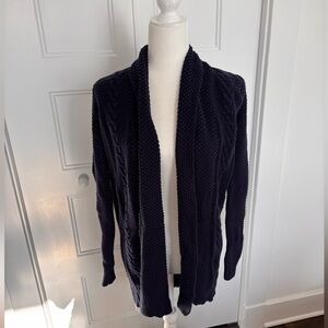 Aerie Navy Cable Knit Sweater